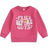 Socutebabe Valentines Toddler Girl Boy Baby Outfit Valentines Day Shirt Fries Before Guys Short Sleeve T-shirts Vintage Tops