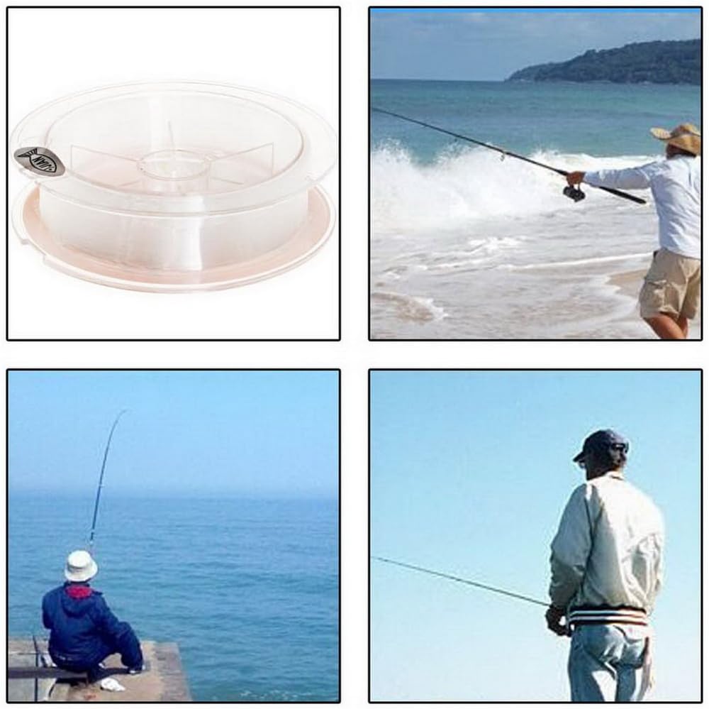 Clear Fishing Line, 110Yards/100M Nylon Monofilament Fishing Wire Strong Fly Line Backing Craft DIY Tool : Sports & Outdoors