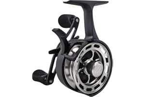 FREE FISHER Ice Fishing Reels 3.2:1 Gear Ratio Ultra Smooth 3+1Ball Bearings Strength CNC-machined Aluminum Inline Ice Fishing Reel with Left/Right Hand Retrieve