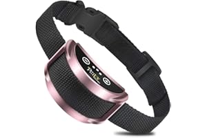 PetJoy Bark Collar for Large Dog, Rechargeable Barking Collar w/5 Adjustable Sensitivity and 7 Progressive Levels Using Beep & Shock (Pink)