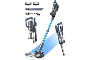 MIUZZY Vacuum Cleaner for Home, 35Kpa Powerful Suction, Max 50 Minutes, Lightweight Cordless Cleaner with Self-Standing, Stick and Handheld Vacuum for Carpets, Hard Floor, Pet Hair, Cars, Blue