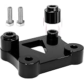 MTO-JQ Black Handlebar Riser Pull Back Plate Displacement Adapter | For Harley M8 Softail Wide Glide/Street Bob/Low Rider/Switchback/Super Glide 2018-2026 Models