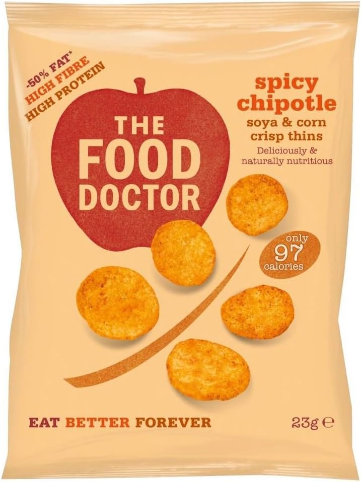 The Food Doctor Corn & Soy Crisp Thins - Spicy Chipotle (23g) - Pack of 2