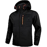 BANTREK Men's Softshell Jacket Lightweight Waterproof Hooded Insulated Rain Jacket Windbreaker for Hiking & Travel