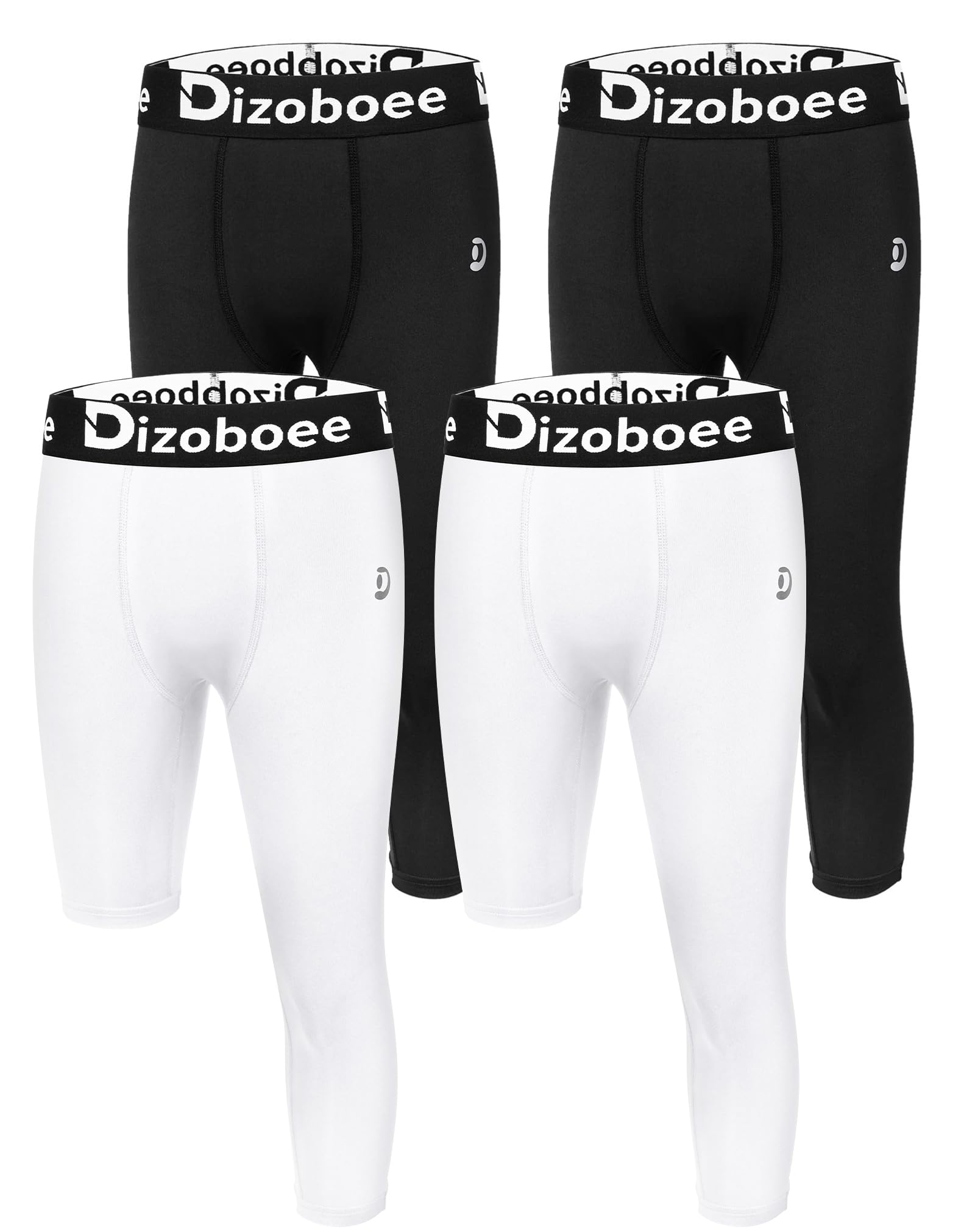 Dizoboee Youth Boys Compression Pants One Leg 3/4