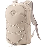 WANDF 15.6-Inch Laptop Backpack for Women, Travel Backpack Water-Resistant Lightweight College Backpack for Work Casual Business Weekender (Khaki)