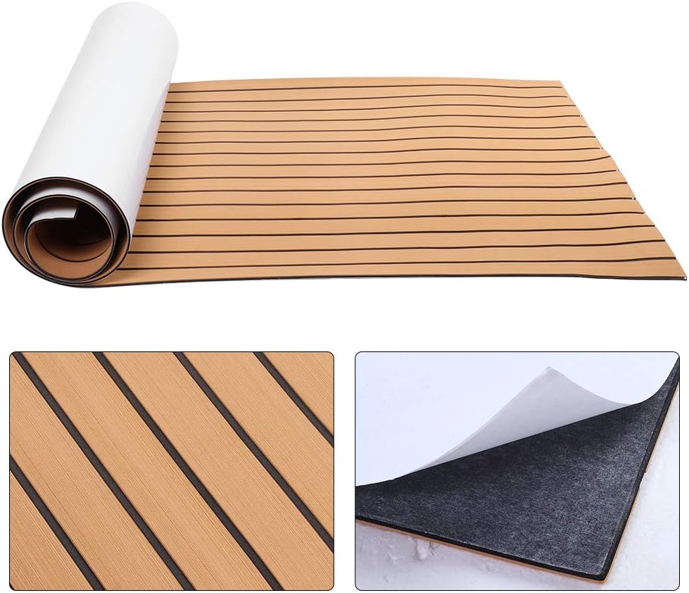 EVA Schaum Bootsboden Teak - Selbstklebend 6mm Für Yacht & Boot