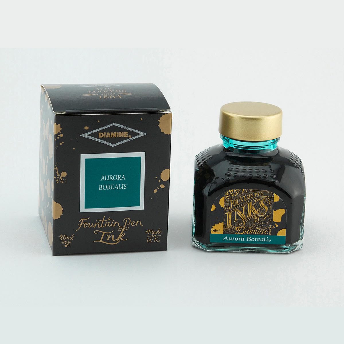 Diamine Fountain Pen Ink 80ml - Aurora Borealis