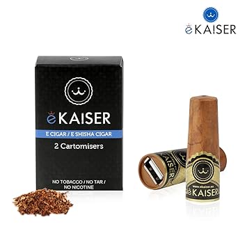 eKaiser Elektronische Zigarre 2er Pack Cartomizer Country Tobacco Flavour E Zigarre E Shisha Einweg 30/70 VG/PG Premium-Gesch