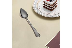 Black Grapefruit Spoons, 6.5in Stainless Steel Grapefruit Spoon, Grapefruit Utensil, Serrated Edges Spoon, Dishwasher Safe