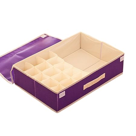 Hibote Foldable Underwear Drawer Organisers Two In One Underwear