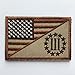 SpaceAuto USA American Flag w/ Three Percenter 3% Military Tactical Morale Badge Decorative Emblem Patch 3