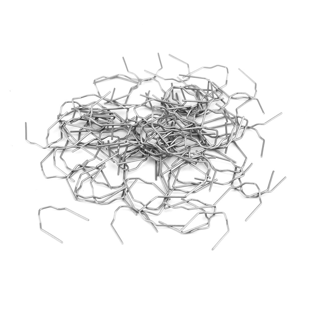 Hot Staples Stainless Steel Plastic Stapler for Car Bumper Repair Bodywork Plastic Welding Repairing 100pcs 0.8mm Auto Bumper Repair Pre Cut Welding Staples Repair Tool Kit ("V" Style)