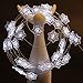 IMPRESS LIFE Christmas Snowflake String Lights Decorations, Silver Wire 10 ft 40 Cold White LEDs with Remote for Indoor Covered Outdoor, Wedding, Birthday, Bedroom, DIY Home Parties Ornaments Lighting
