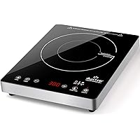 Duxtop Portable Induction Cooktop, High End Full Glass Induction Burner with Sensor Touch, 1800W Countertop Burner with…