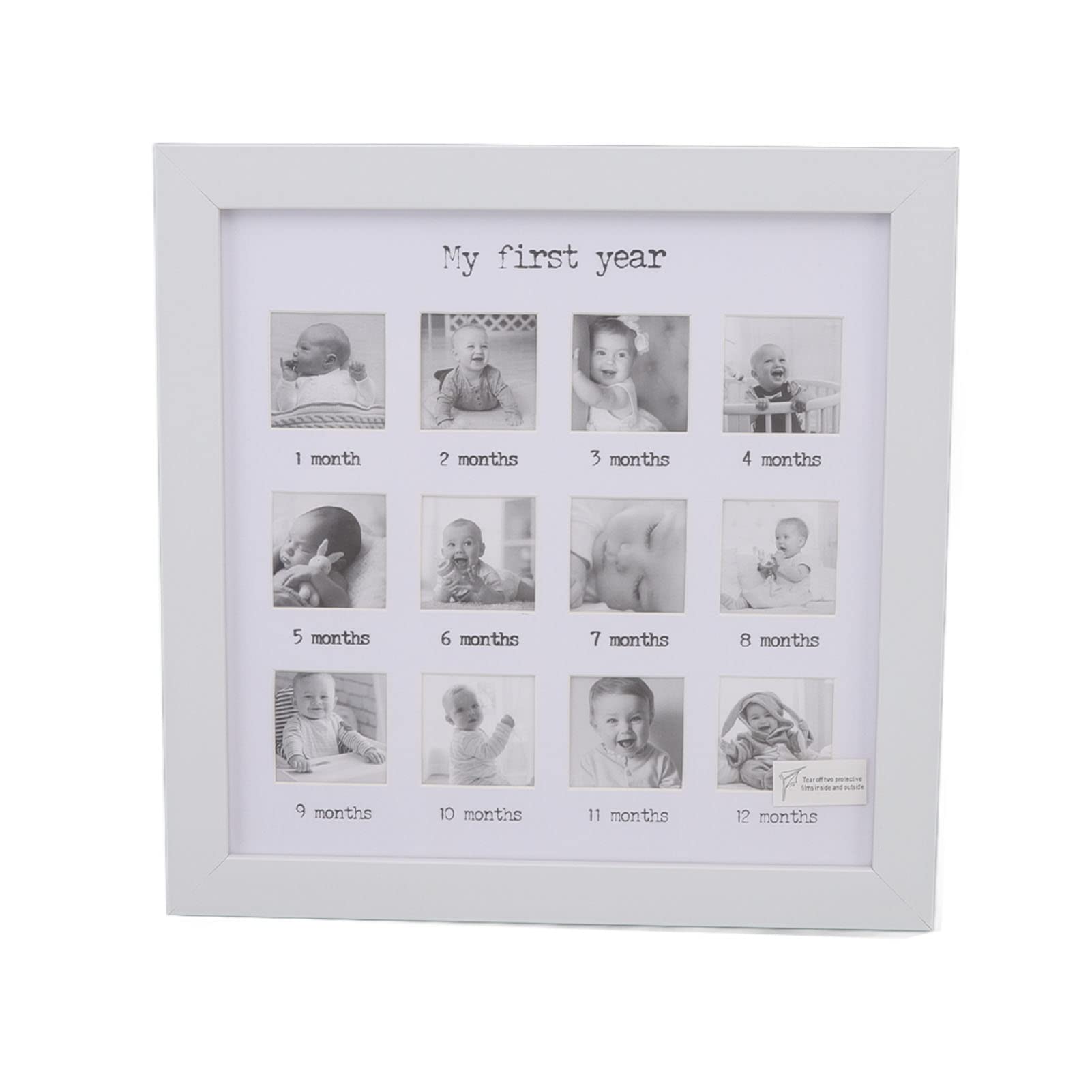 My Year Photo Moments 12 Months Baby Memory Frame for Baby Year Photo Frame Mother's Day Accessory Nursery Decoration