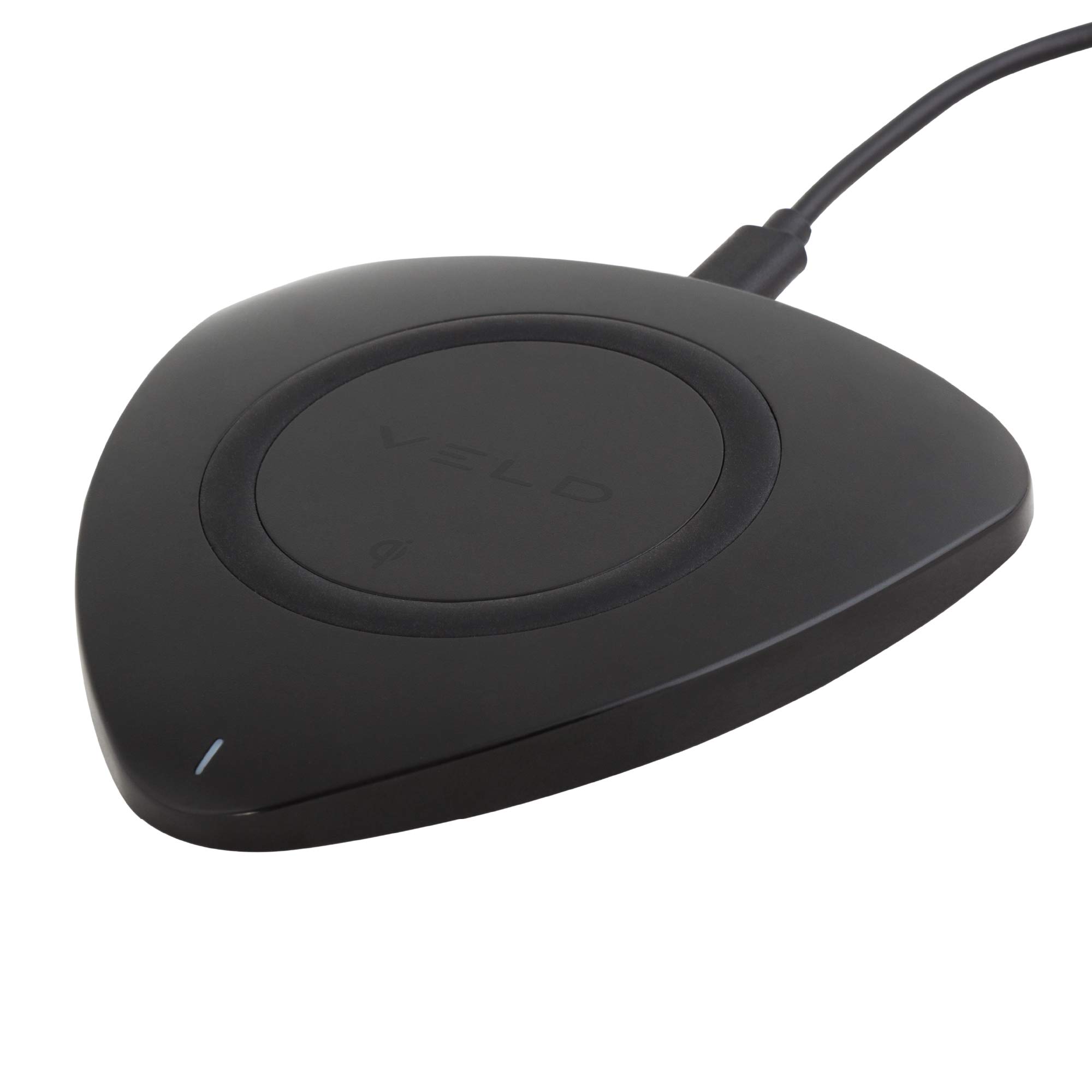 Veld 10W Fast Wireless Qi certified Charging Pad + 1.2m USB to Micro Cable - for all Qi enabled devices- iPhone 12/Mini/Pro/Pro Max 11/Pro/Pro Max/Air pods Pro/Galaxy S20 S10 Note 10 Plus 10/9 +