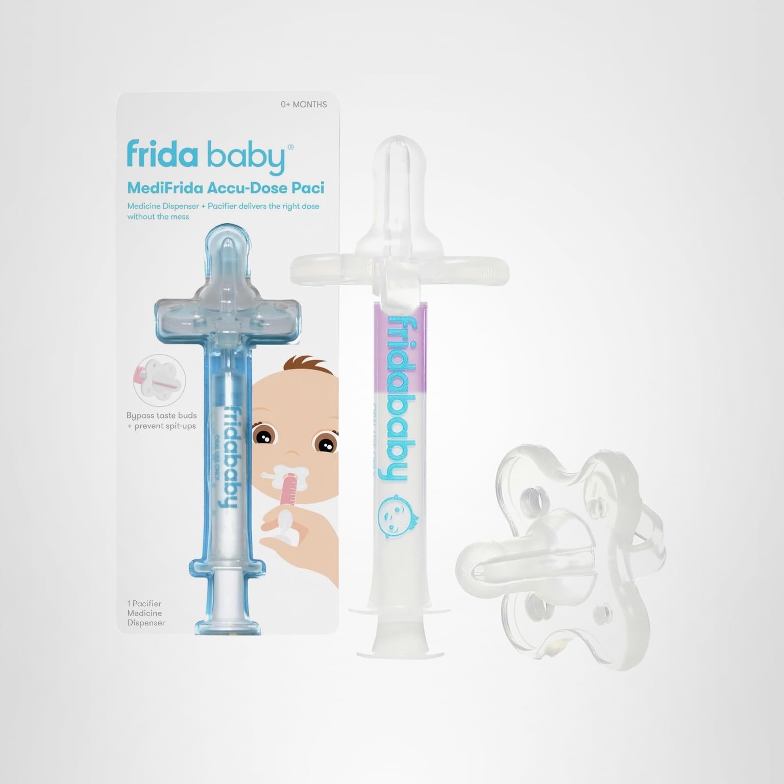 Frida Baby Medicine Pacifier Syringe, Accu-Dose Paci, Medi Frida Dispenser for Mess & Fuss Free Use, Made in USA