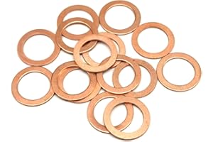 Mercedes Oil Drain Plug Gasket Replacement - 14mm Cooper Crush Washer OEM PN 007603-014106 (15Pcs)