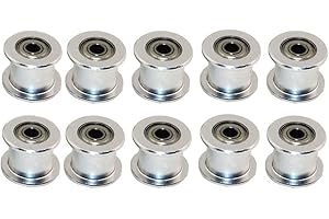 3Dman GT2 16 Toothless Bore 3mm Aluminum Timing Belt Idler Pulley for 6mm Width Timing Belt 3D Printers (10pcs)
