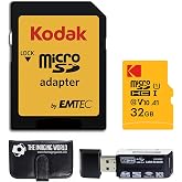 Kodak 32GB Premium Performance UHS-I microSDHC Memory Card with SD Adapter, Card Reader, and Memory Card Wallet