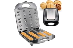 Walnut Cookie Maker 24 Holes Mold Maker Electric Walnut Cake Maker Mini Nut Waffle Bread Machine Sandwich Iron,Toaster Baking