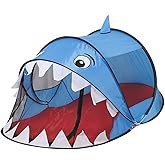 BAODIAN Kids Play Tents – Collapsible Tent for Boys Girls Gift - Large Foldable Playhouse Indoor/Outdoor Fun - Pop up Tent Toys for Age 1 and up Child Birthdays Presents (Shark)