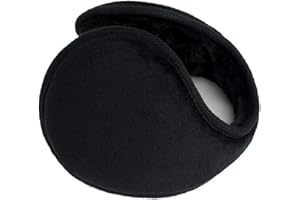 LISM Ear Muffs Winter Women,Upgraded Big Ear Muffs for Winter Men - Plush Ear Warmer Behind head for Outdoor,Black,Large