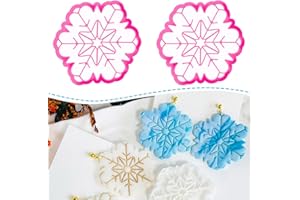 Snowflake Polymer Clay Cutters for Earrings, Clay Earring Cutters for Winter Crafts, 2pcs Christmas Polymer Clay Molds Clay T