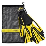 U.S. Divers Proflex FX Fin With Mesh Carrying Bag, Yellow, Small
