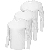 clothin 3 Pack Long Sleeve Shirts for Men/Mens Workout T-Shirts Moisture Wicking Lightweight