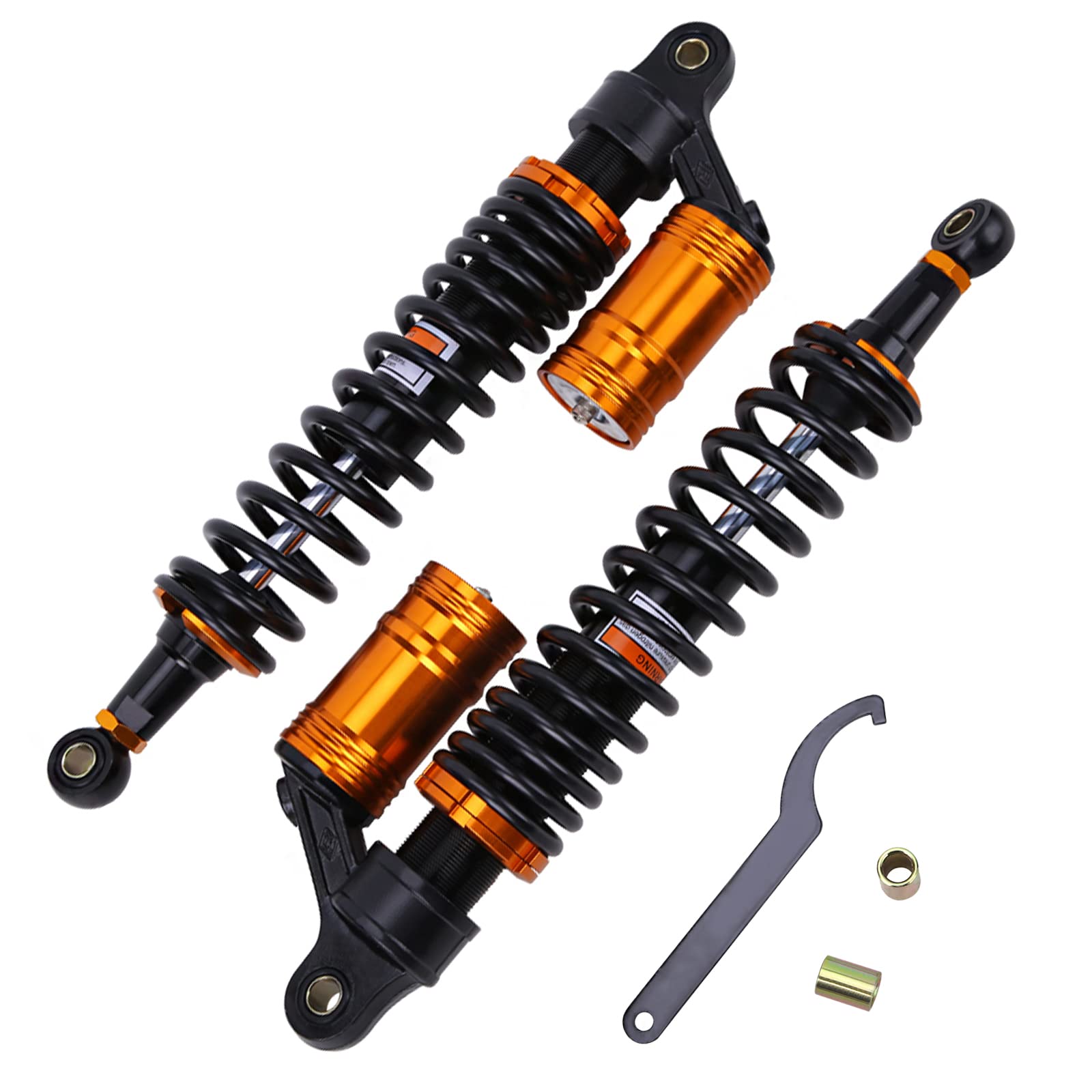 Photo 1 of OUMURS 2Pcs 400mm Adjustable Motorcycle Air Shock Absorber Fit for Honda Suzuki Yamaha Kawasaki ATV Go Kart Quad Dirt Sport Bikes