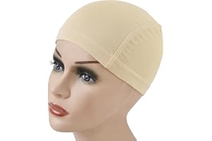 Bamboo Fiber Wig Cap Comfortable Elastic Wig Cap Wearing under Wigs (Gray Blonde)