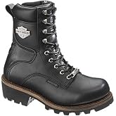 Harley-Davidson Women's Tyson 7-Inch Black Leather Motorcycle Boots D87016