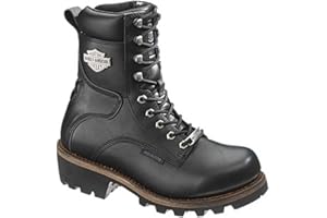 Harley-Davidson Women's Tyson 7-Inch Black Leather Motorcycle Boots D87016