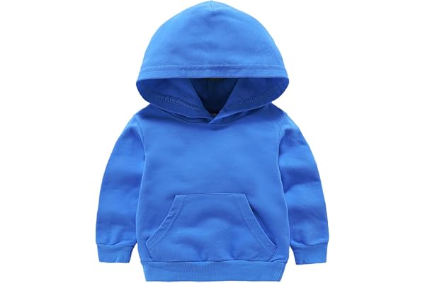 RUIBETYHUA Baby Kids Boy Girl Solid Casual Pocket Hoodie Sweatershirt Long Sleeve Pullover Tops 1-6T
