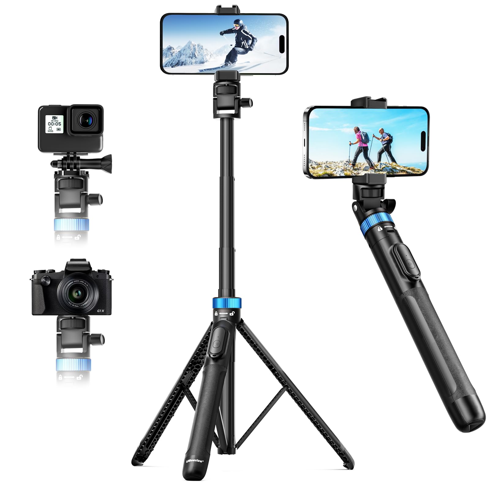Photo 1 of UBeesize 72" Phone Tripod - Tripod for iPhone & Selfie Stick with Phone Holder & Remote - Upgraded, Stable & Portable Stand for iPhone 17/16/15/14, Android, Cameras & Action Cams