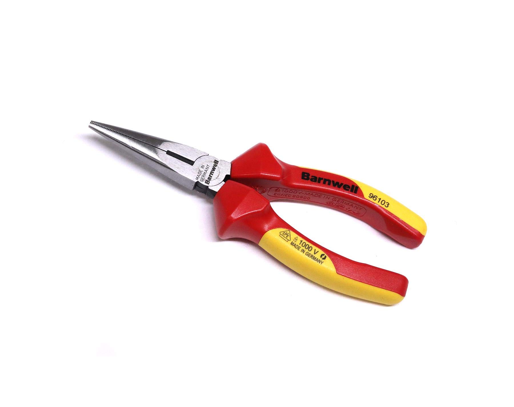 Barnwell 160mm Long Chain Needle Snipe Nose 1000v VDE Plier Electricians Wire Made in Germany