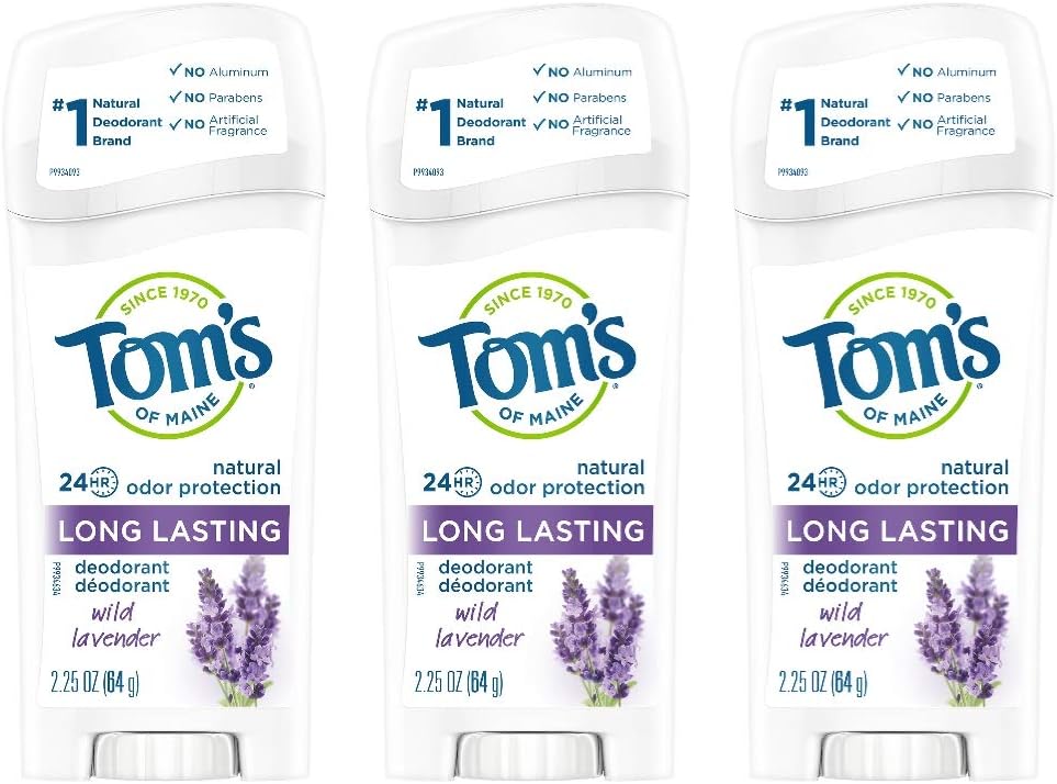 Toms Of Maine, Tom's Of Maine Deodorant Stick, Long Lasting Lavender 2.25 oz, 63.8 g (Pack of 1)