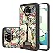 Moto Z Play Droid Case,LEEGU [Shock Absorption] Dual Layer Heavy Duty Protective Silicone Plastic Cover Case for Motorola Moto Z Play Droid - Love Tree (Black)