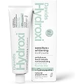 Davids Nano Hydroxyapatite Toothpaste Sensitive + Whitening Peppermint 4oz | Fluoride Free | Remineralizing | Enamel Health | Antiplaque | SLS Free | Made in USA | Recyclable Metal Tube | EWG Verified