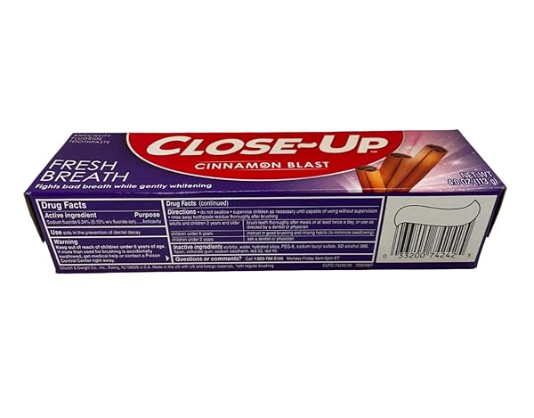 CLOSEUP 304160 CINNAMON FRESHING GEL 4 OZ
