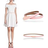 CaserBay Women's Belt Fashion Elegant Skinny Patent Leather Belts Genuine Leather Waistband Slim Waist Belt Gold Alloy Buckle