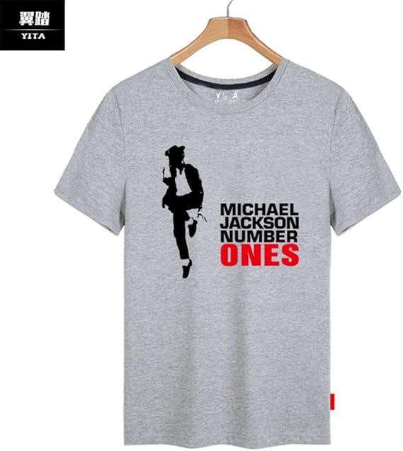 Amazon マイケル ジャクソン Michael Jackson ロック アメリカ 流行 欧米風 音楽 Tシャツ メンズ レディース 夏服 トップス 半袖 無地 通気性 ファッション ゆったり Tシャツ カットソー 通販