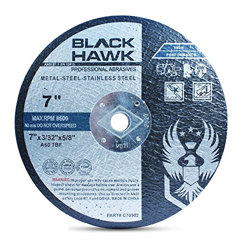 5 Pack 7" x 3/32" x 5/8" Metal and Stainless Steel Cut Off Wheels - For 7 Inch Circular Saw - Thumbnail 3