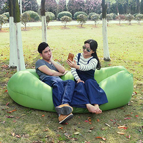 Portable Inflatable Lounger Chair Air Sofa Bed Sleeping Bag Camping Tent Cot Indoor Outdoor Beach Park Backyard Pool
