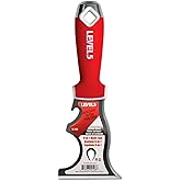 9-In-1 Painter&rsquo;s Tool - LEVEL5 | Multi-Use Knife, Hardened Carbon Steel | Metal Hammer End | Pro-Grade Finishing Tools | 5-200