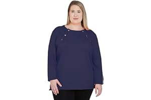 WEAR 2 CONQUER Adaptive Plus Size Chemotherapy Shirt for Women with Chest Port Access | Long Sleeve Chemo for Cancer Patients