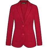 MINTLIMIT Womens Casual Long Sleeve Blazer Button Front Notch Lapel Work Office Business Blazers Jackets with Pockets