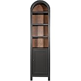 Sunny Designs Arched Black Cabinet Storage